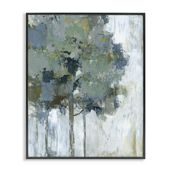 Stupell Industries Flecked Tree Abstraction Plants & Flowers Painting Black Framed Art Print Wall Art, 11 x 14