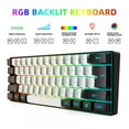thumbnail image 3 of Wired Gaming Keyboard, 61 Keys Contrast Color USB Computer Keyboard with RGB Backlit for Win 2000 XP ME Vista 7 8 10, Ergonomic Business Keyboard for Desktops Laptops, 3 of 7