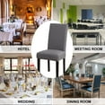 thumbnail image 6 of Dining Room Chair Covers, Stretch Chair Covers for Dining Room Set of 4,Removable Washable Soft Dining Chair Covers for Kitchen, Hotel (Grey 4), 6 of 6