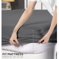 thumbnail image 6 of Utopia Bedding Full Sheet Set - Jersey Knit Sheets 4 Piece  Cotton  Soft T-Shirt Stretchy Sheets Heather Dark Grey, 6 of 7