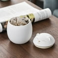 thumbnail image 3 of Ceramic Cat Tea Jar Kitchen Storage Cartoon Cat Canister Mini Storage Jar 1 Set, 3 of 9