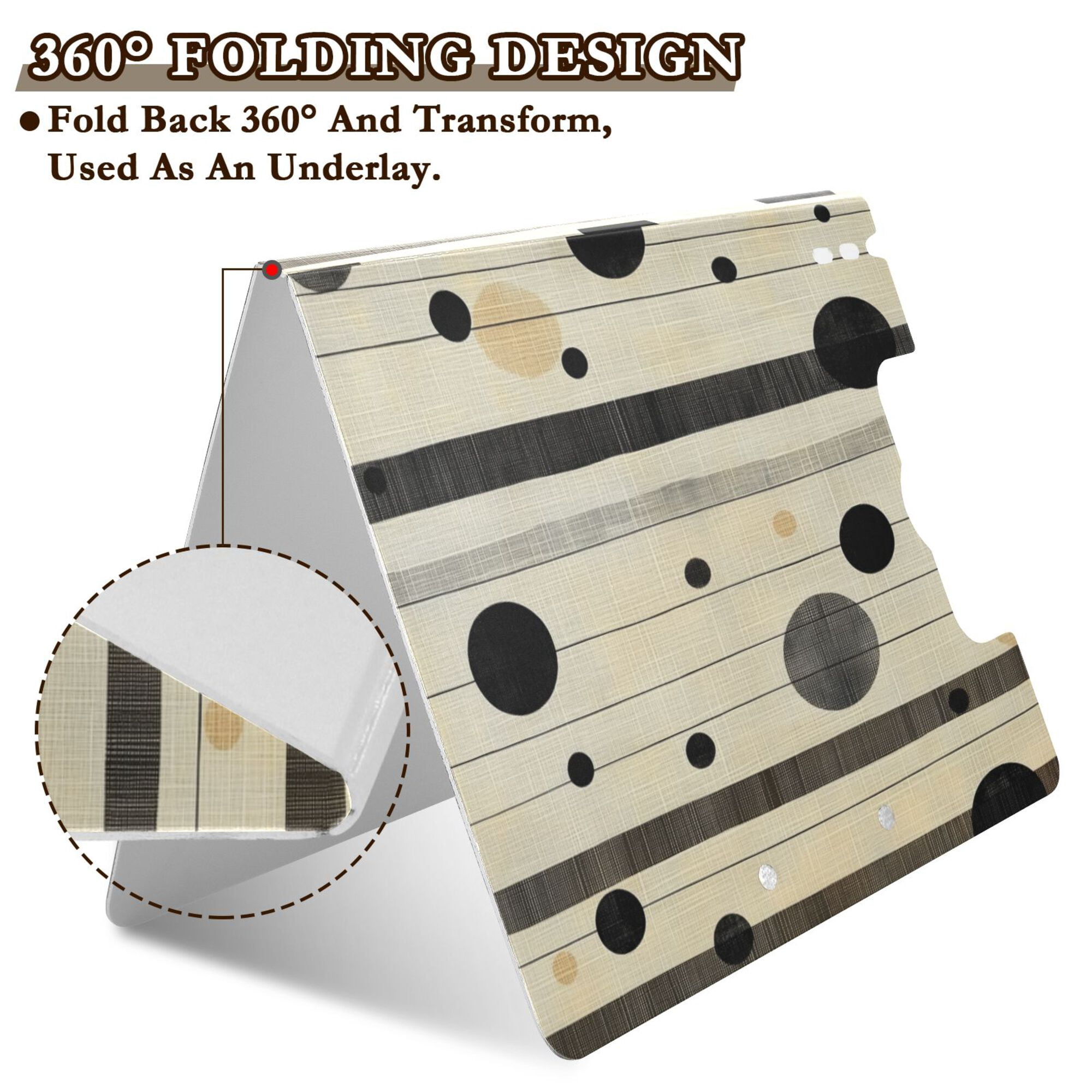 FORMRS A4 Clipboard Folder with Pen Holder Horizontal Foldable School Office Binder, Stripes Pattern