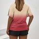 thumbnail image 5 of Tops Cortos para Mujeres, Cintura Plisada Cuello Redondo Tamaño Grande Camiseta de Manga Corta Top Casual Hecha de Estante de Imitación, Camisetas Casuales de Mujer, 5 of 6