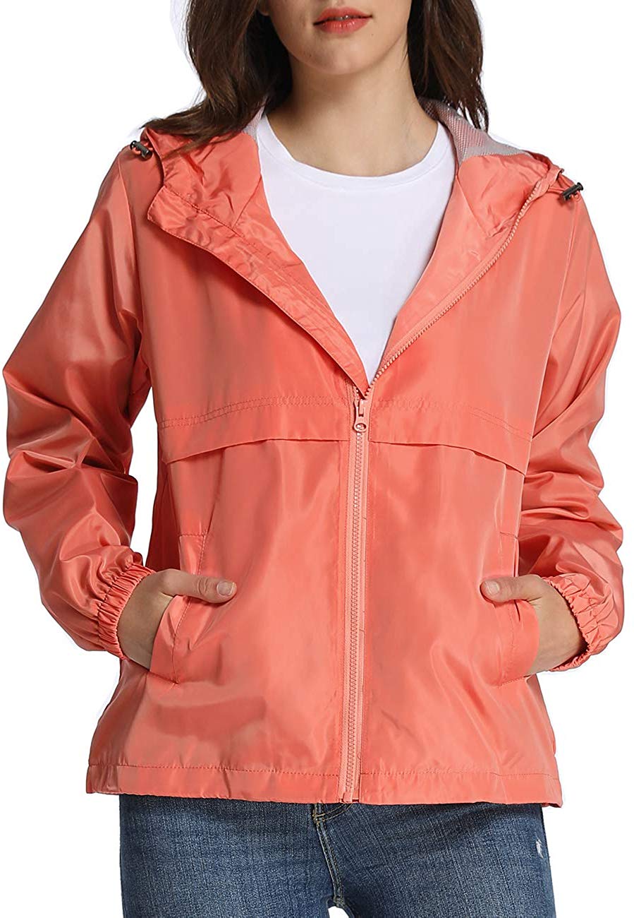 4THSEASON Women's Active Outdoor Rain Jacket SpillResistant Windproof