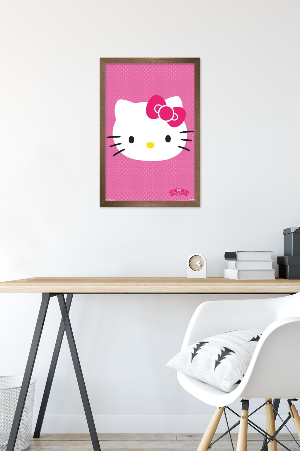 Hello Kitty - Face Wall Poster, 14.725" x 22.375", Framed