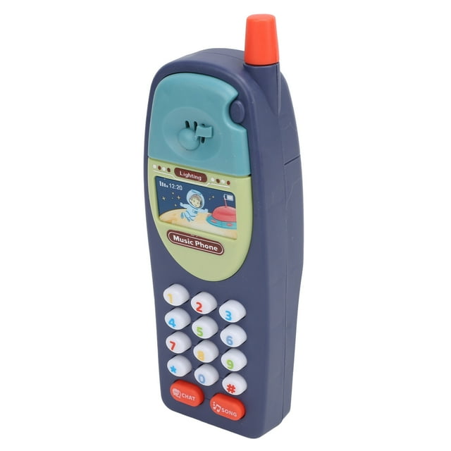 Teléfono de Juguete para Bebés, Diseño de Simulación, Varidad de Música Relajante, Juegos de Rompecabeza de Educación Tempana para Niños Pequeños, Plástico, 15 x 5 cm,