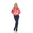 thumbnail image 2 of White Mark Women's Floral Bomber Jacket, 2 of 5