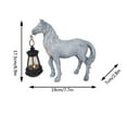 thumbnail image 3 of Horse Garden Statue with Lantern Solar Lighted Outdoor Figurine Sculpture for Yard Lawn Patio Farmhouse, Whimsical Home Decor, Gift for Housewarming Birthday Christmas ,19x7x17cm, 3 of 9