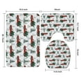 thumbnail image 3 of Red Christmas Truck and Tree Pattern Bathroom Rugs Sets 3 Piece,Toilet Cover Set,Absorbent Non Slip Bathroom Mats Sets with U-Shaped Contour Rug Toilet Rug Set, 3 of 5