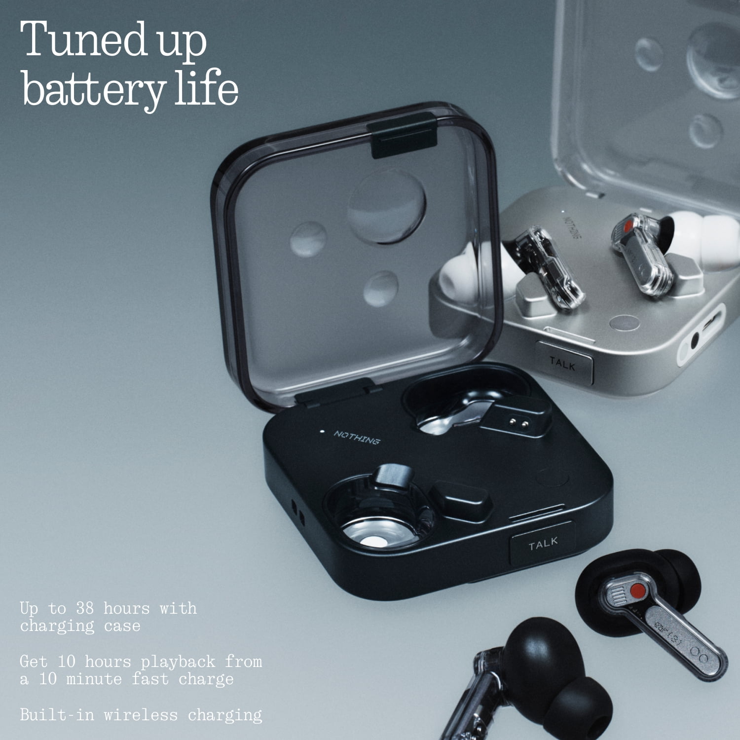 Nothing Ear (3) Wireless Earbuds Super Mic 45dB Hybrid Active Noise Cancelling Bluetooth Headphones Hi-Res 6 Mics, 12mm Dynamic Bass Boost, Dual Connect ANC Sport Ear Buds for iPhone Android, Black