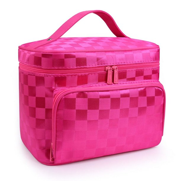 Bolsa de maquillaje de viaje multifuncional impermeable, bolsa de almacenamiento portátil de gran capacidad para mujeres, bolsa de artículos de tocador portátil con cremallera
