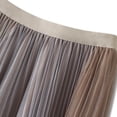 thumbnail image 5 of Pleated Mesh Skirt With Elastic Waist A Line Mid Length Flared Skirt For Women And Design Women Skirts Fall Skirts Two Piece Outfits for Women Skirt Silk Skirts Skirts Crop Top And Skirt Set for Women, 5 of 6