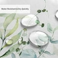 thumbnail image 6 of Mint Green Bathroom Shower Curtain Watercolor Green Leaves Bathroom Accessories, Green and White Shower Curtain with Botanical Eucalyptus Design, Modern Fabric Shower Curtain Set with Hooks 47X64IN, 6 of 6