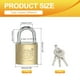 thumbnail image 2 of Candados de Acero Inoxidable Uxcell con Llave Igual, Candado de Grillete Largo con Llaves para Taquilla de Gimnasio, Puerta, Cerca, Exterior 1.6", 2 of 7