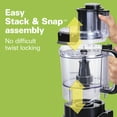 thumbnail image 3 of Hamilton Beach 12 Cup Food Processor and Chopper with Stack & Snap Design and Extra Large Chute, Black, 3 of 9