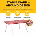 thumbnail image 4 of Valentine's Day Table Cloths for 8 Foot Rectangle Tables, Red Love Retro Country Abstract Art Patio Waterproof Elastic Fitted Tablecloths, Washable Rectangular Table Cover for Camping, 4 of 8