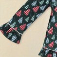 thumbnail image 5 of NOLDARES Toddler Baby Girls Pajamas Set Christmas Tree Santa Button Down Shirts Pants Pjs Nightgown Sleepwear,3-4 Y, 5 of 7