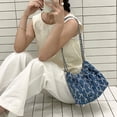 thumbnail image 2 of Bolso Hombro Tipo Cubo Mujer Denim Bowknot Con Cadena Hobo Bag para Viajes, 2 of 9