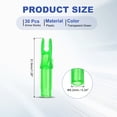 thumbnail image 2 of Uxcell Archery Arrows Nocks 6.2mm, Plastic Insert Arrow Nock Replacement Arrow Tails for Shooting Compound Recurve Transparent Green, 2 of 7