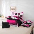 thumbnail image 4 of Erosebridal Geometric Stripe Bedding Sets Twin Size,Rectangle Lines Comforter Sets with Sheets,Patchwork Decor,Reversible,7pcs, 4 of 5