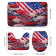 thumbnail image 3 of Independence Day Of The United States Flag Bathroom Sets with Shower Curtain And Rugs, Incl with 12 Hooks，Toilet Lid Oval Rug, 3 of 8
