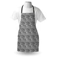 thumbnail image 4 of Animal Print Apron, Safari Fashion Themed Pattern with Monochrome Tiger Skin, Unisex Kitchen Bib with Adjustable Neck for Cooking Gardening, Adult Size, Charcoal Grey and White, by Ambesonne, 4 of 4