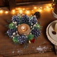 thumbnail image 5 of Bpyeka Candlestick Ring,Christmas Candle Ring Garland Pines Cones Red Berry Christmas Candle Ring Hanging Garland Christmas Table Centerpiece,Holiday Products,Christmas Decor, 5 of 6