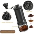 thumbnail image 3 of Molinillo de café manual, molinillo de café con rebabas de cerámica ajustable manualmente para molienda fina/gruesa, molinillo de especias portátil con cepillo de limpieza para el hogar, viajes,, 3 of 7