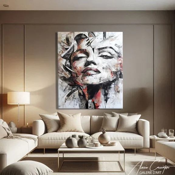 Kna Prints - 1 Pc Poster Marilyn Monroe Wall Art Print Woman Portrait Marilyn Monroe Deco, UNFRAMED-8x12
