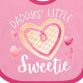 thumbnail image 4 of Inktastic Daddy's Little Sweetie with Pink Heart Cookie Boys or Girls Baby Bib, 4 of 4