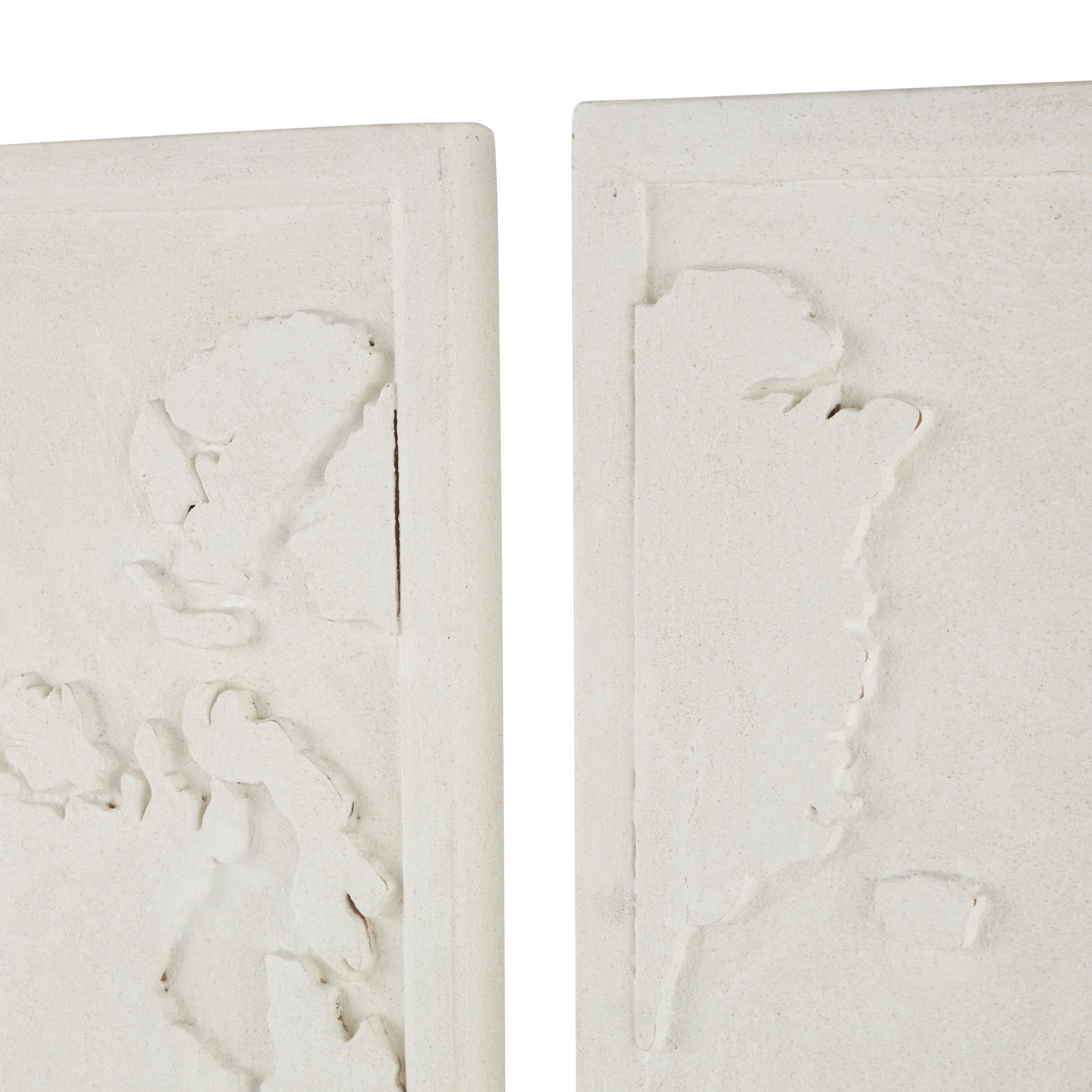 DecMode White Wooden 3D World Map Wall Decor (3 Count)