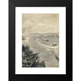 thumbnail image 2 of Charles Atamian 11x14 Black Modern Framed Museum Art Print Titled - Abdulhamid II Crossing the Bosphorus for His Coronation in the Eyup Sultan Mosque, the Dolmabahce Mosque Beyond (1906), 2 of 5