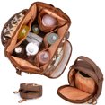 thumbnail image 4 of Wrangler Callie 3-Piece Diaper Bag Backpack Set with Pacifier Case and Bottle Bag, Brown, 4 of 8