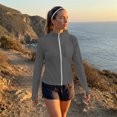 thumbnail image 7 of UDAUDU Women's Plus Size Sun Shirts UPF 50+ UV Protection Clothing Long Sleeve Full Zip Jacket Lightweight Workout Athletic Tops Dark Gray 4XL, 7 of 7