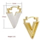 thumbnail image 3 of Pendientes de esmalte con forma de triángulo sólido y moderno, color dorado y plateado, geométricos, SHED010-9, 3 of 5