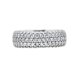 thumbnail image 5 of Anillo de plata con pavé de tres filas eterno bañado en plata, anillo de diamantes de lujo a la moda, regalo de poder para el dedo para mujeres, 5 of 5