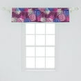 thumbnail image 2 of Tropical Window Valance, Watercolor Style Repetitive Pattern of Pineapples Vintage Ornament, Curtain Valance for Kitchen Bedroom with Rod Pocket, 54" X 18", Dark Magenta Pale Green, by Ambesonne, 2 of 2