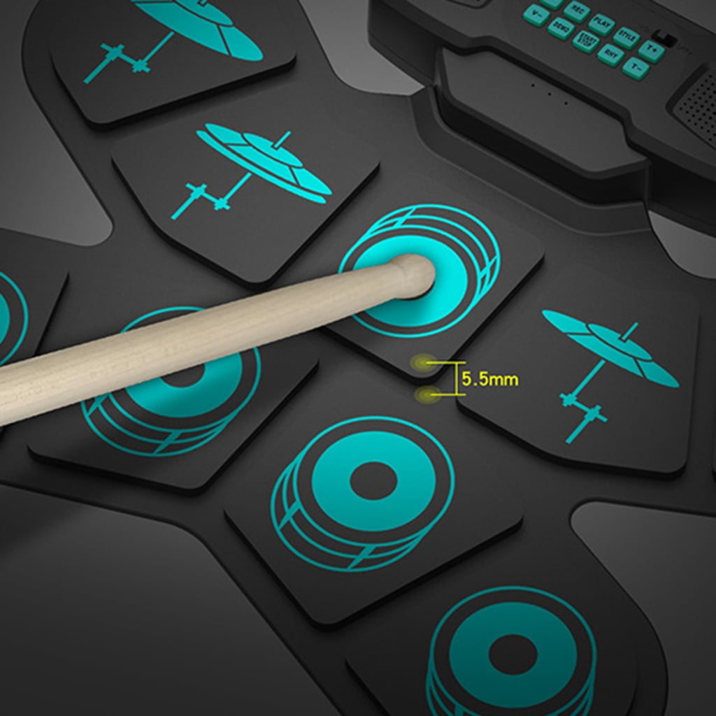 Drum Kits with Headphone Jacks, Built-in Speaker Drum Pedal Drum Stick Drum Pads
