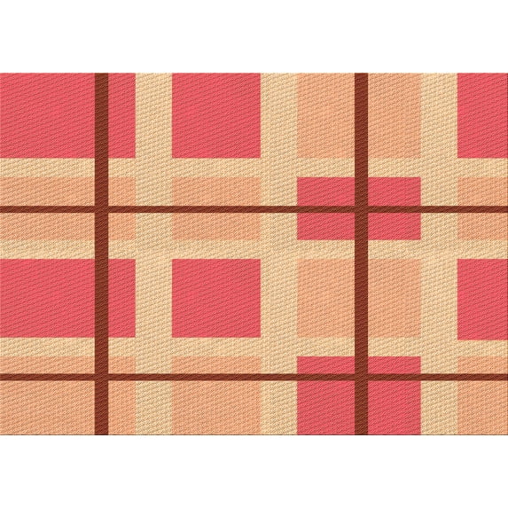 Ahgly Company Machine Washable Indoor Rectangle Transitional Yellow Area Rugs, 3' x 5'