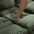 thumbnail image 5 of Tabaray Oversized Sectional Sofa Couch, L Shaped Modular Corner Couch with Deep Seat, Comy Corduroy Upholstered 4 Seat, Convertible Sleeper Sofa for Living Room, Home Sofa Set, Green, 5 of 6