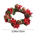 thumbnail image 2 of Un Porte-Bougie Décoratif Personnalisé en Forme de Couronne Artificielle, Couronne Décorative de Baies Rouges pour la Maison, Mur, Table, Plastique 3,9 Pouces, 2 of 6