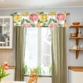 thumbnail image 3 of Yayeee Kitchen Valance Rod Pocket 54" x 18" Living Room Window Curtain, Candy Grapefruit, 3 of 6