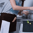 thumbnail image 4 of Waist Apron with 2 Pockets Black Server Apron Long Multi Pack Bistro Apron Half Extra Large Water Resistant, 4 of 5