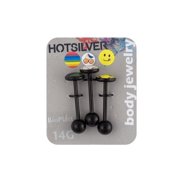 14-Gauge Flat Picture Bead Tongue Barbell Value Pack
