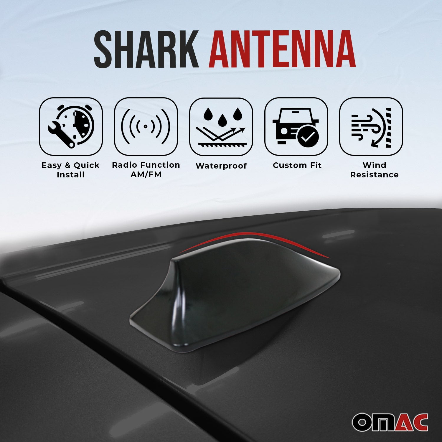Car Shark Fin Antenna fits Chevrolet Suburban Roof Radio AM/FM Signal  Aerial