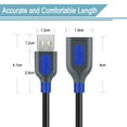 thumbnail image 3 of Fasgear USB Extension Cable 3 Pack, 3ft USB 2.0 Type A Male to Female Extender Cord for Playstation,USB Flash Drive,Keyboard,Mouse, Printer, Laptop Cooler at Home/Office/Car (1m, Blue,Purple,Black), 3 of 6