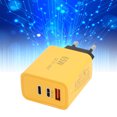 thumbnail image 1 of 65W USB C Bloque De Cargador De Pared Gan 3 Puerto Pd Adaptador De Cargador Rápido Para Con 35W 25W 5W Salida, 1 of 7