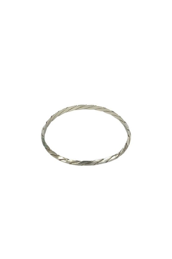 Pre-Owned TIFFANY&Co. Tiffany Knife Edge Twist Bangle, Sterling Silver 925 Bracelet, Accessory,...