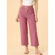 thumbnail image 4 of Pantalones de yoga cómodos Allegra K con cordón de pierna ancha Rosa oscuro M, 4 of 6