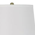 thumbnail image 2 of Benzara Turned Pedestal Style Stand Metal Table Lamp, Set of 2, Brass, 2 of 5